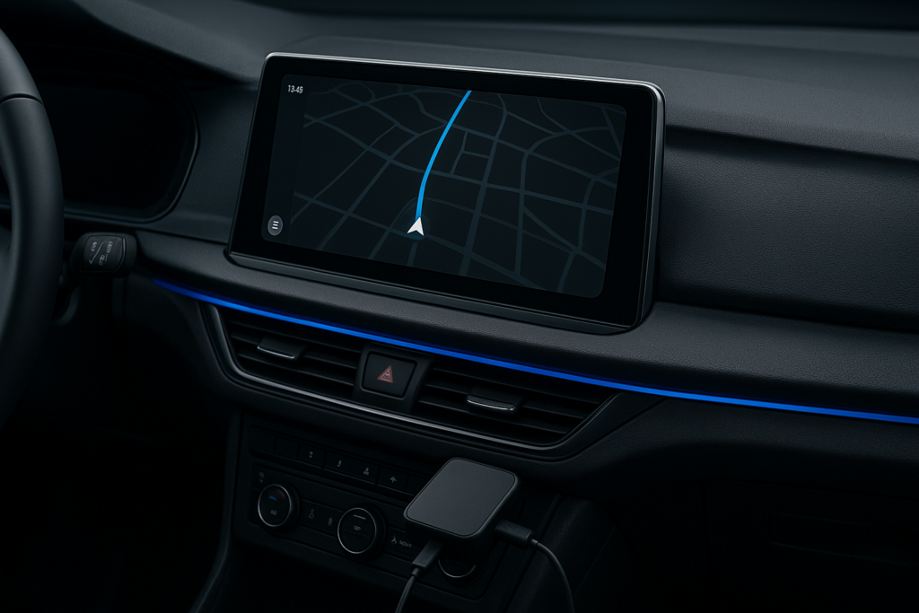 Android Auto zwart scherm op infotainmentsysteem met aangesloten telefoon